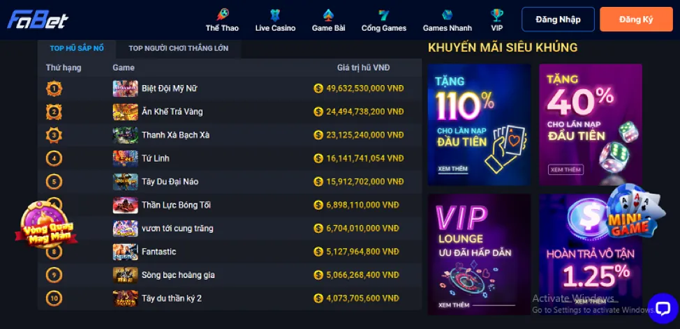 Sự Kiện Bắn Cá Đua Top